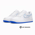 AF1 WHITE WITH BLUE SOLE