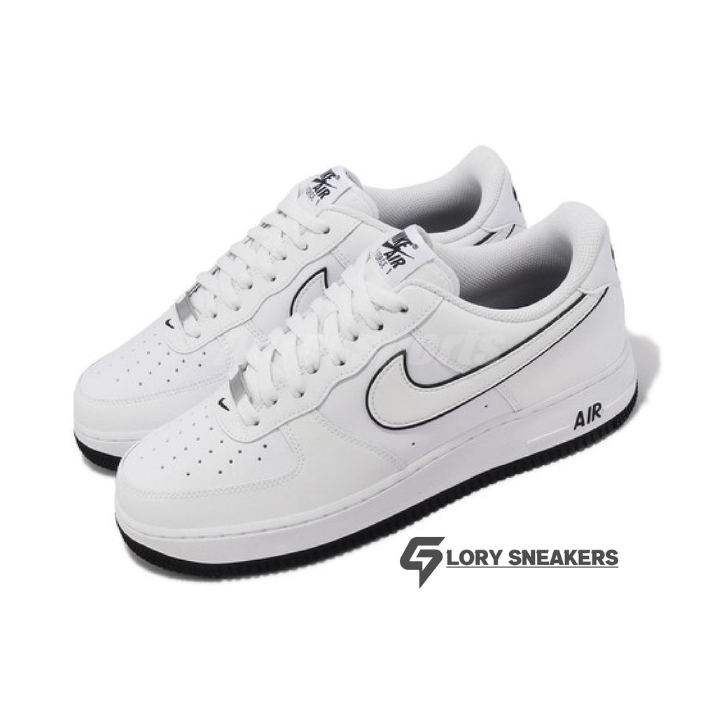 AF1 LOW WHITE AND BLACK SOLE