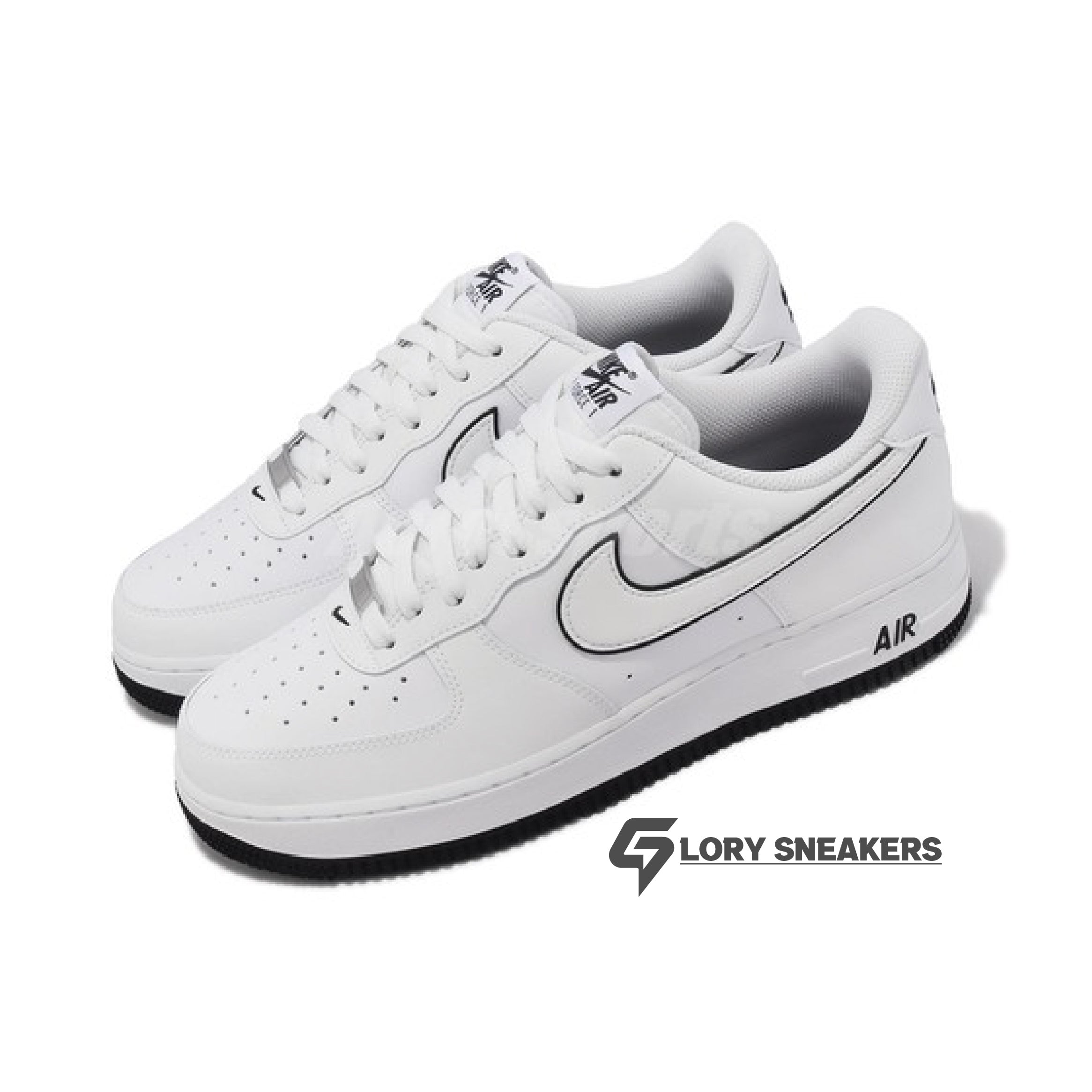 AF1 LOW WHITE AND BLACK SOLE